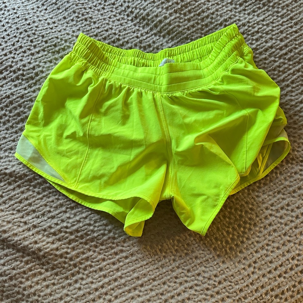 lululemon athletica Neon Yellow Running Shorts